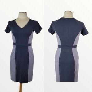 SUSANA MONACO BLUE V-NECK DRESS